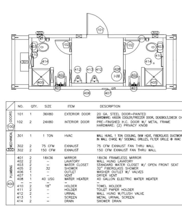 8x20 Change House Shower Trailer Portable Restrooms – $20,000